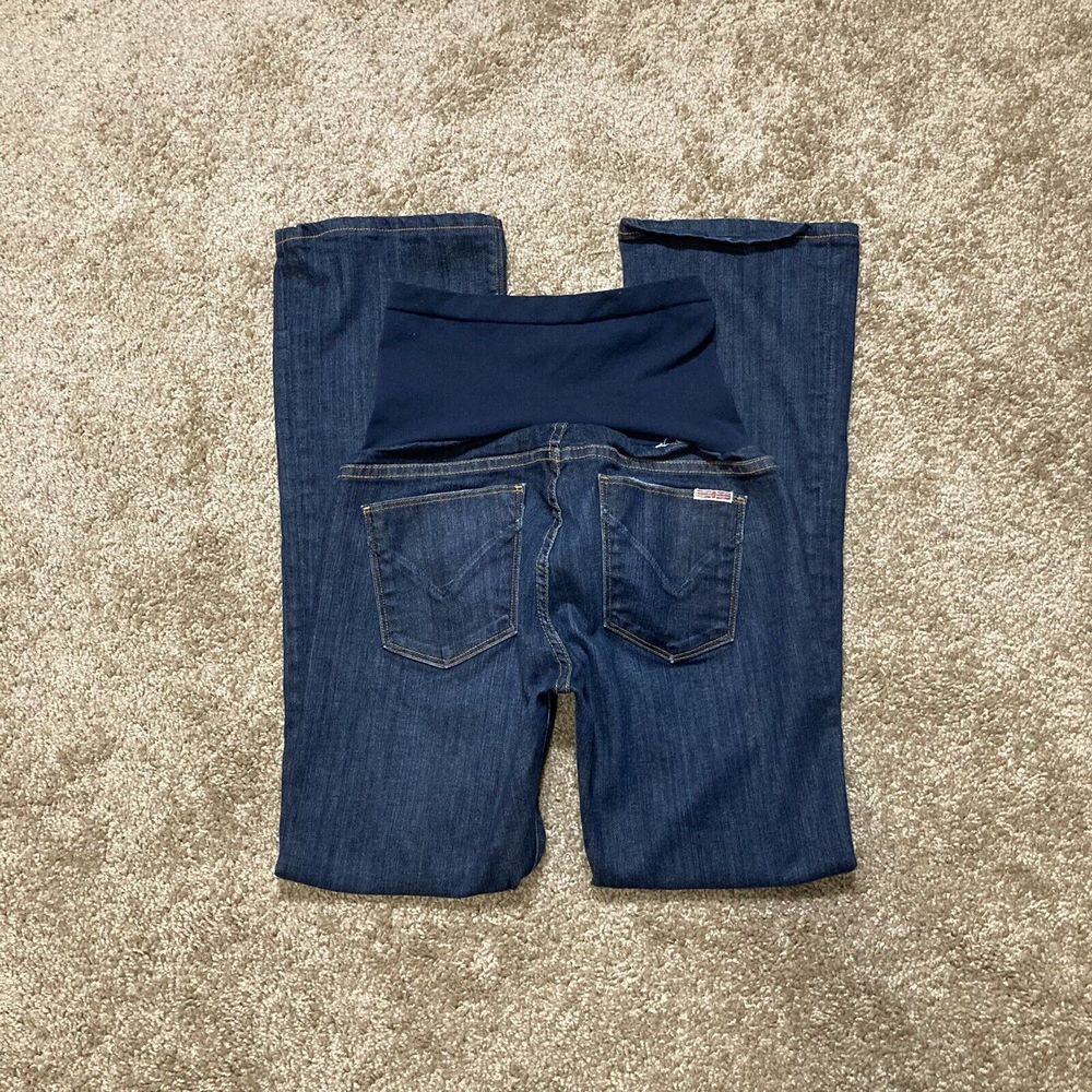 Hudson Maternity Size 27 Boot Cut Dark Wash Stretch Women Denim Blue Jean Pants